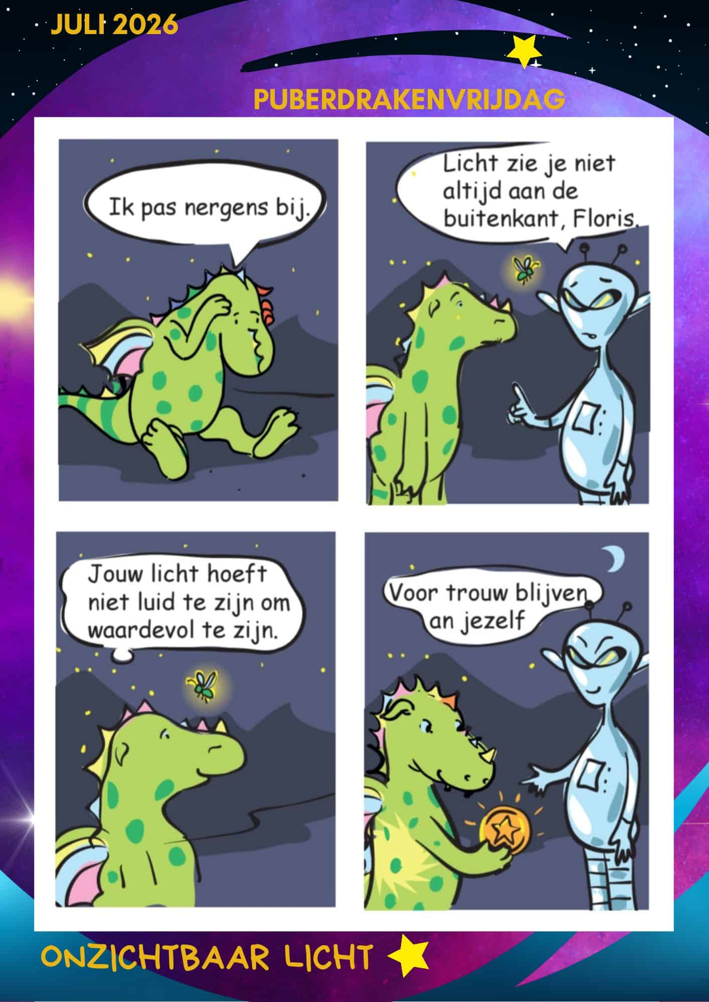 puberdrakenvrijdag juli onzichtbaar licht